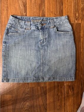 Light Blue Denim Mini Skirt